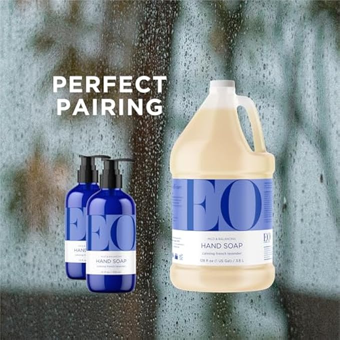EO LIQUID HAND SOAP REFILL, 32 OUNCE (PACK OF 2), FRENCH LAVENDER, ORGANIC PLANT-BASED GENTLE CLEANSER WITH PURE ESSENTIAL OILS - Image 5